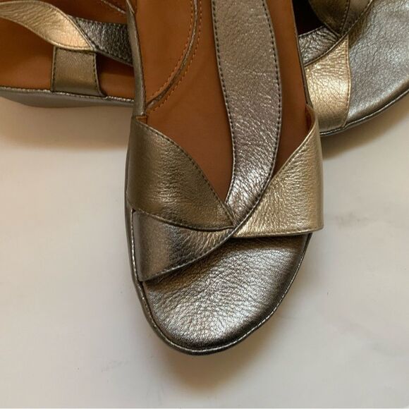 New L'Amour Des Pieds Women's Crotono Low Wedge Slingback Sandal Bronze size 10 - Picture 4 of 12